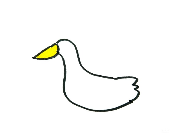 Learn to draw simple strokes, Mr. Duck drawing tutorial