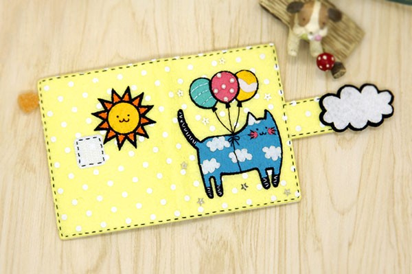 Make a fresh and fresh dream cat non-woven card holder with handmade fabrics