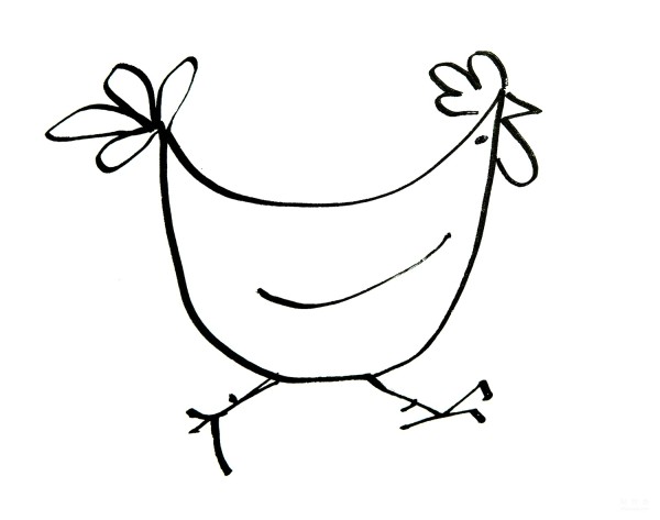 Learn to draw simple strokes, Moon Chicken