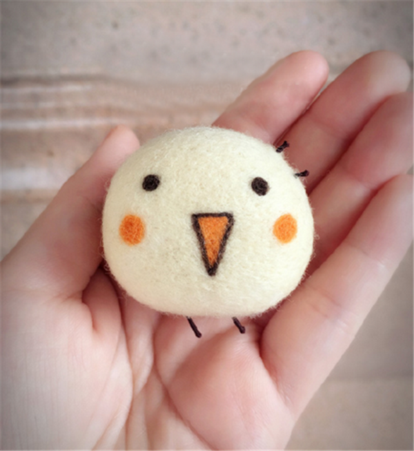 Wechat emoticon package cute rice ball made by handmade creative wool felt DIY