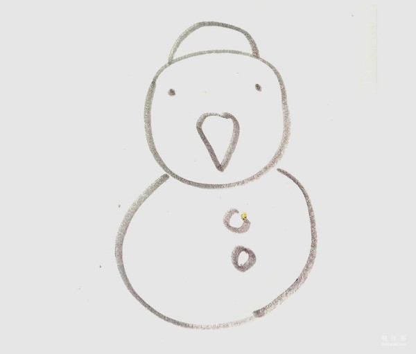 Learn to draw simple drawings, children and snowmen