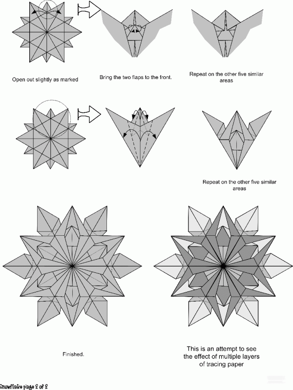 Paper art, handmade origami art, Dennis Walker can make bookmarks with beautiful snowflakes, handmade origami drawing tutorials