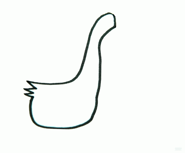 Learn to draw simple drawings, little duck