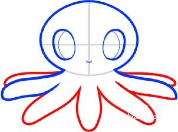 Learn to draw simple strokes, little octopus