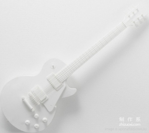 Cardboard model electric guitar