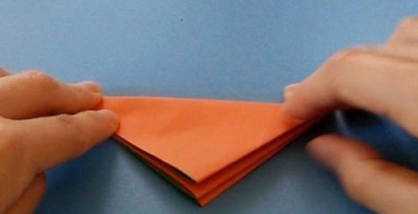 Simple origami method of persimmon