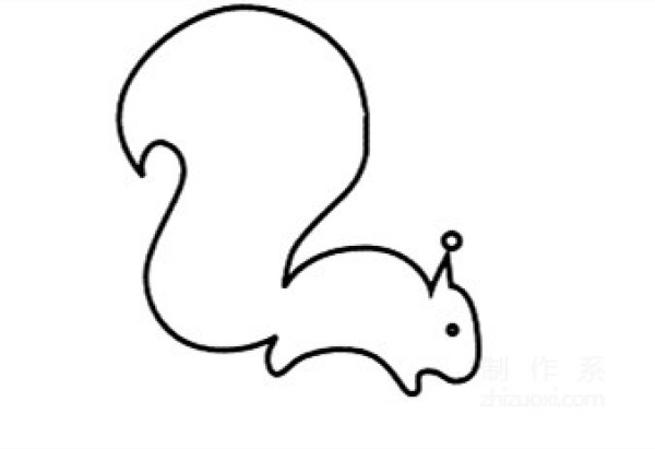 Learn to draw simple drawings, little squirrel