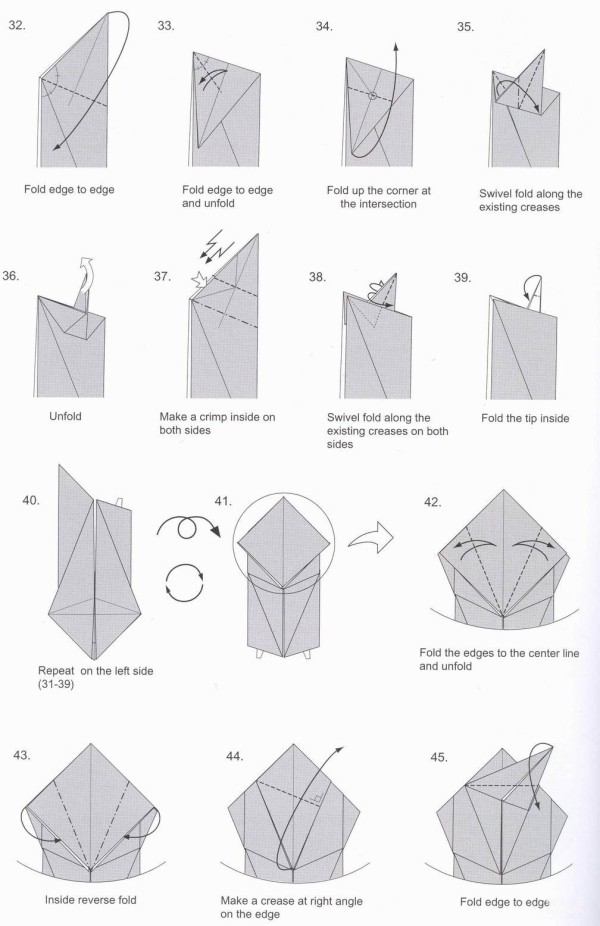 Paper art hand-made origami art, Noboru Miyajima character origami wizards apprentice little wizard hand-made origami drawing tutorial