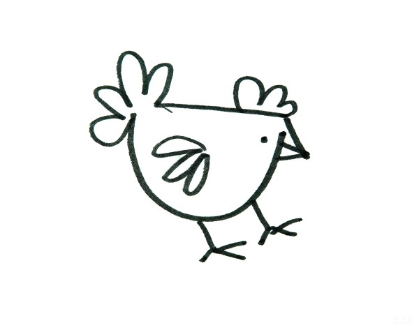 Learn to draw simple drawings, chicks