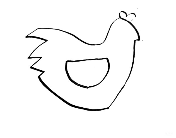 Learn how to draw simple strokes of a hen