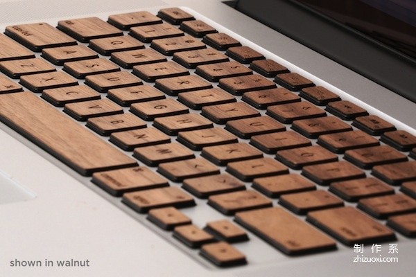 Practical and beautiful wooden keyboard sticker