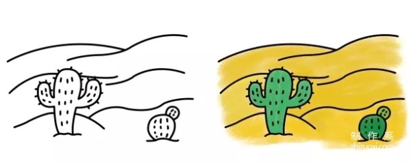 Learn to draw simple drawings, desert simple drawings