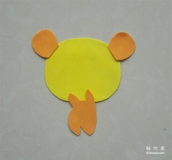 Childrens handcrafts use sponge paper to make cute little mouse childrens creative pasting paintings