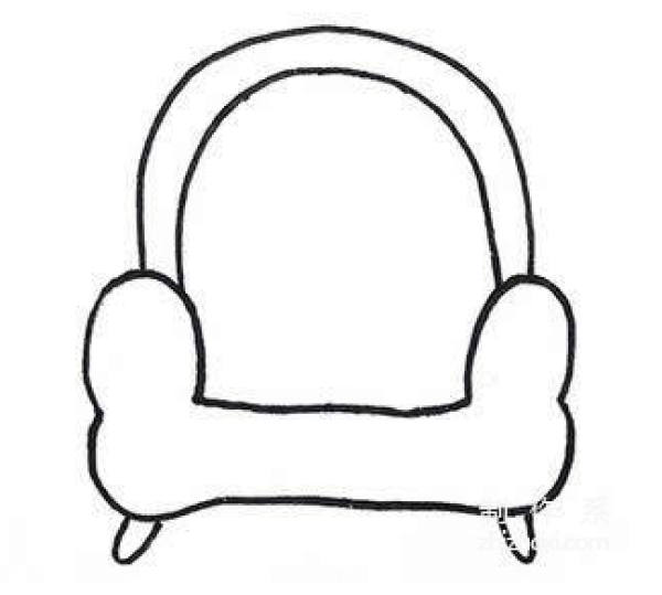 Learn to draw simple drawings, cute little sofa