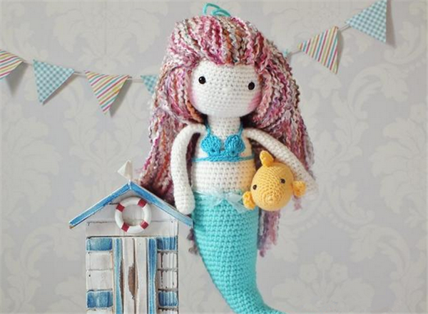 Cute little Barbie doll made by creative handmade crochet DIY