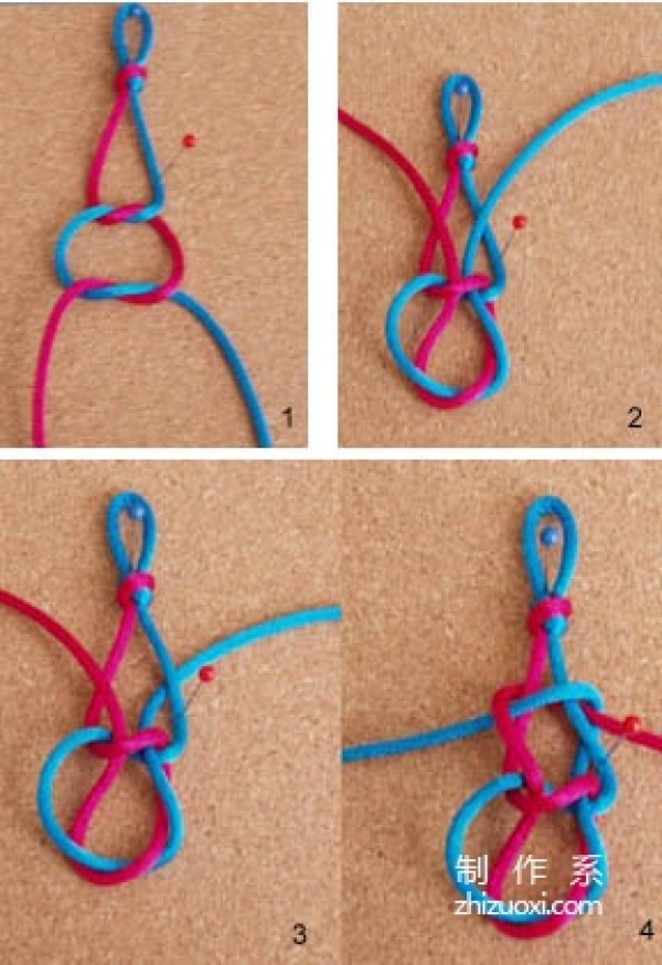 Chinese knot art: how to weave double caisson Chinese knot