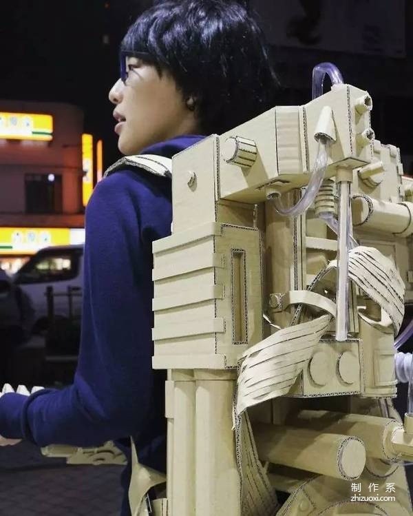 3D model created from old cardboard boxes, this girl is amazing