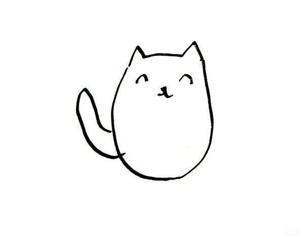 Learn to draw simple drawings, simple drawings of striped cats