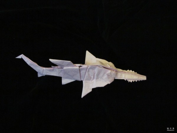 Paper craft hand-making tutorial, sawfish sawfish hand-made origami drawing tutorial