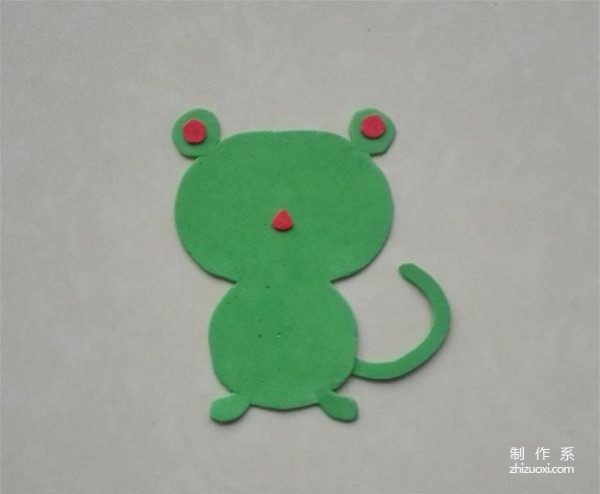 Childrens handmade handmade creative little mouse stickers with sponge paper