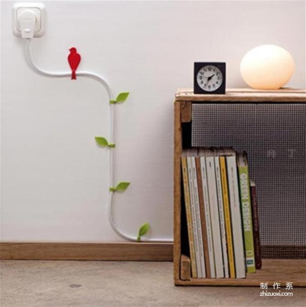 Creative wire storage is a solution to the messy wires at home