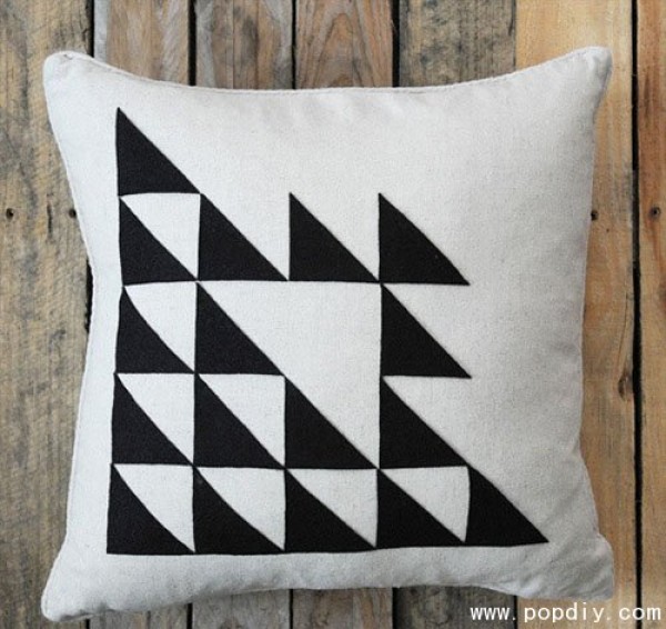 Handmade DIY creative fabric triangular decorative cushion