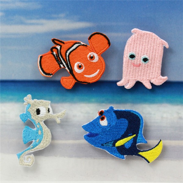 Creative hand embroidery DIY cloth patch Finding Nemo