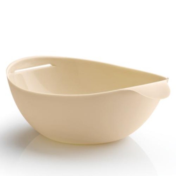 Deformed silicone bowl