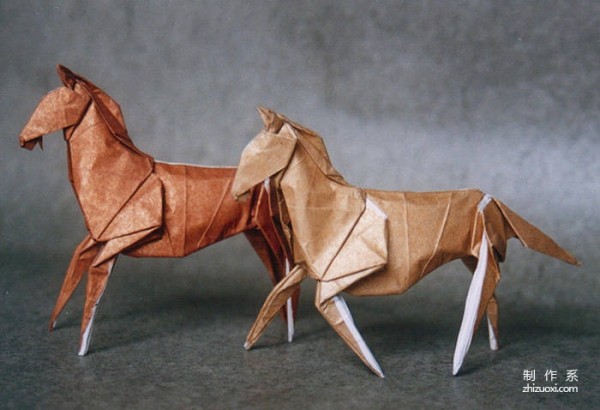 Paper art hand-making tutorial, Ronald Koh animal origami horse hand-made origami drawing tutorial