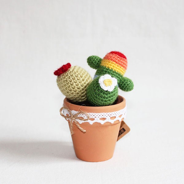 Handmade DIY Crochet The Strongest Cactus Potting Products