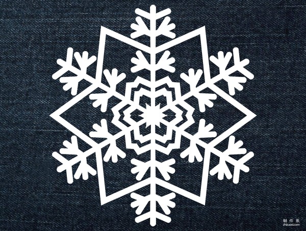 Window grill paper cutting handmade tutorial, how to cut the six-petal snowflake for window grill? DIY exquisite six-petal snowflake paper-cut pattern hand-cut method