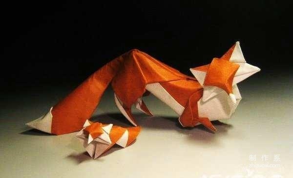 Realistic Fox Complex Origami Handmade DIY Illustrated Tutorial