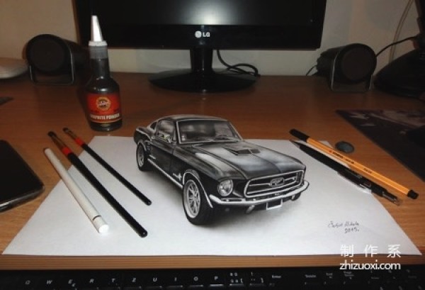 3D painting on paper