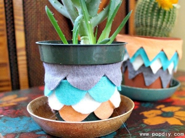 DIY creative handmade transformation of beautiful fabric flower pots