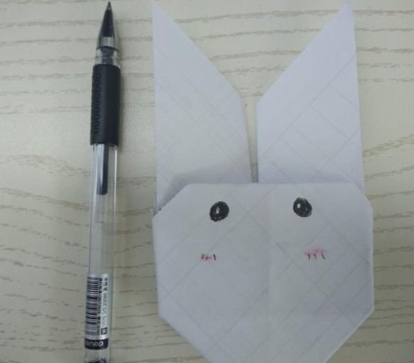 Simple handmade origami for children-little rabbit tutorial