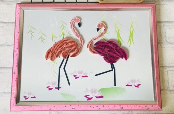 Pink crane DIY tutorial for children