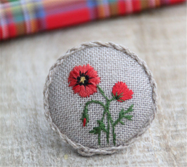 Fresh and elegant handmade DIY creative beautiful flower embroidery