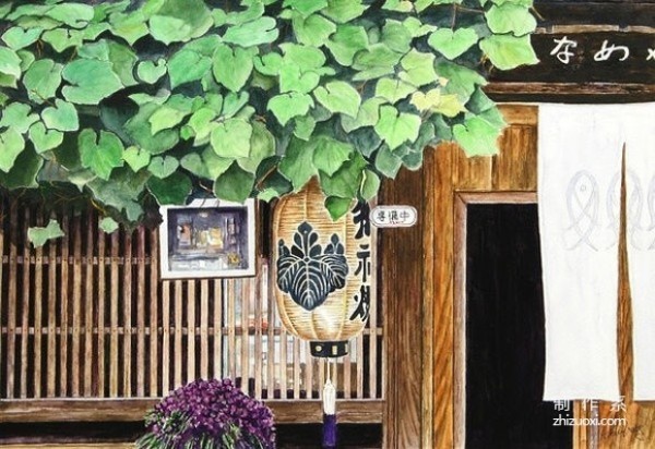 Illustrations by Japanese watercolor artist Hiroki - Strolling in Kyoto