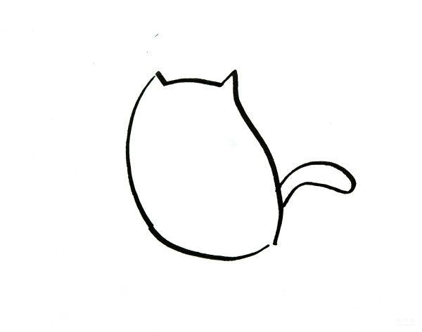 Learn how to draw a shy kitten in simple strokes