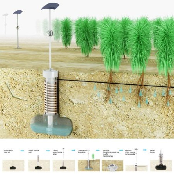 Air pumping irrigation machine