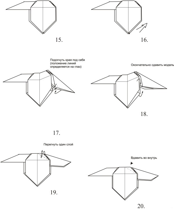 Paper art handmade origami art, pterosaur handmade origami HD drawing tutorial