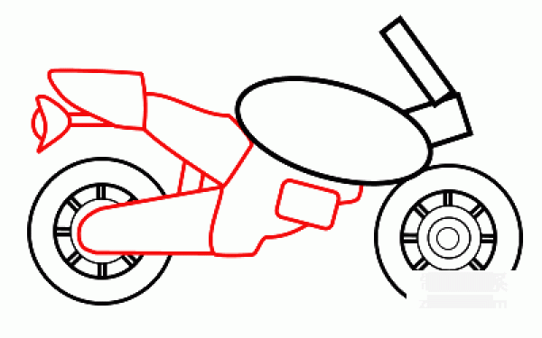 A collection of pictures of simple simple drawings for kindergarten children, simple drawing methods of hand-drawn motorcycles