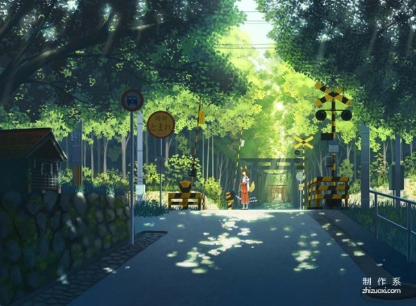 Super beautiful scene 2D illustration