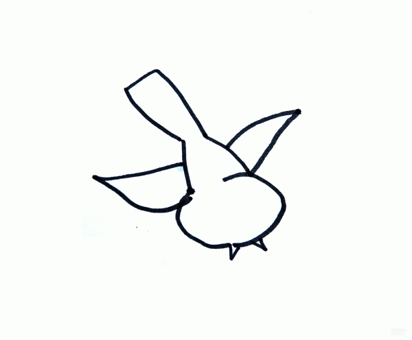 Learn to draw simple drawings, flying birds