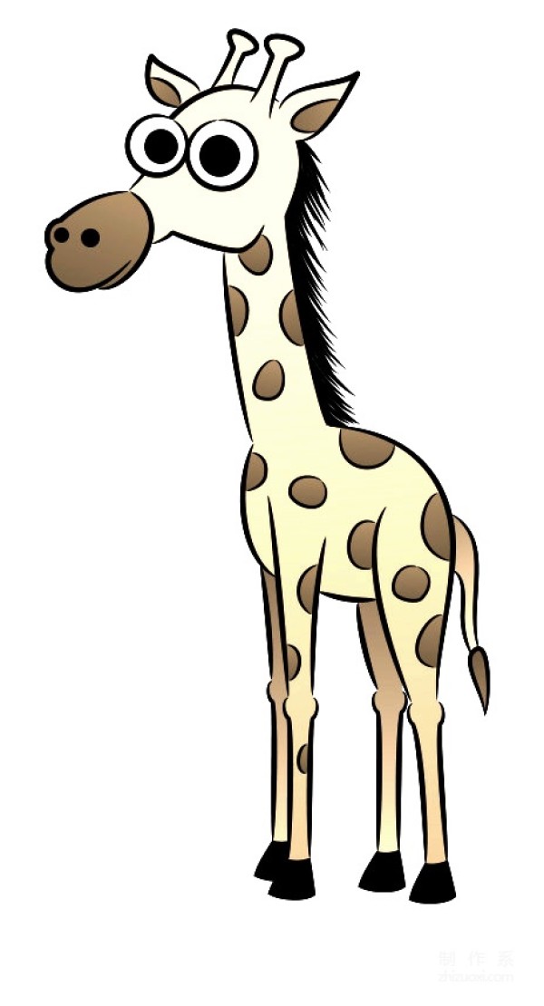 A collection of pictures of simple simple drawings for kindergarten children, hand-painted simple drawings of colorful giraffes