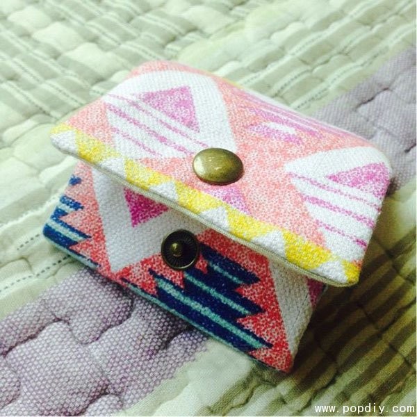 Handmade fabric DIY creative small canvas coin purse