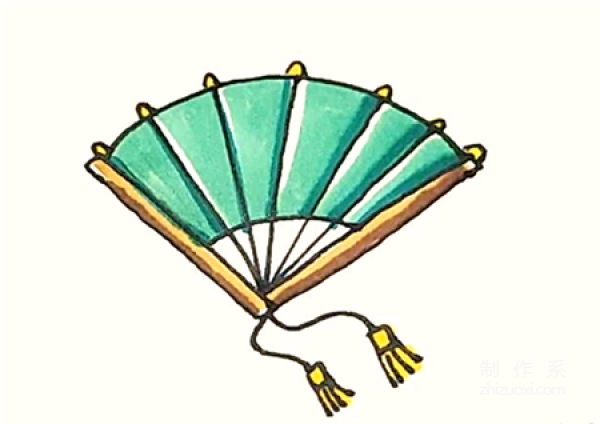 Learn to draw simple drawings, simple drawings of folding fans