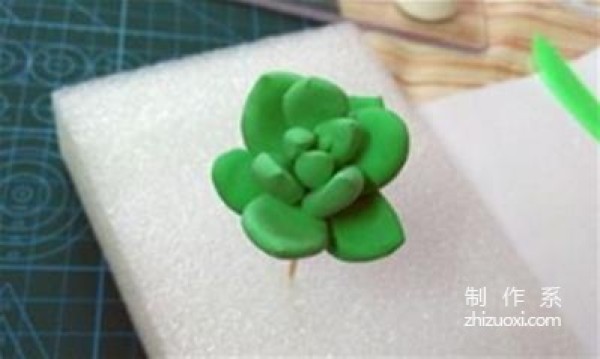 Hand-made cute succulent plants from soft clay, how to make cute succulent potted plants from hand-made clay