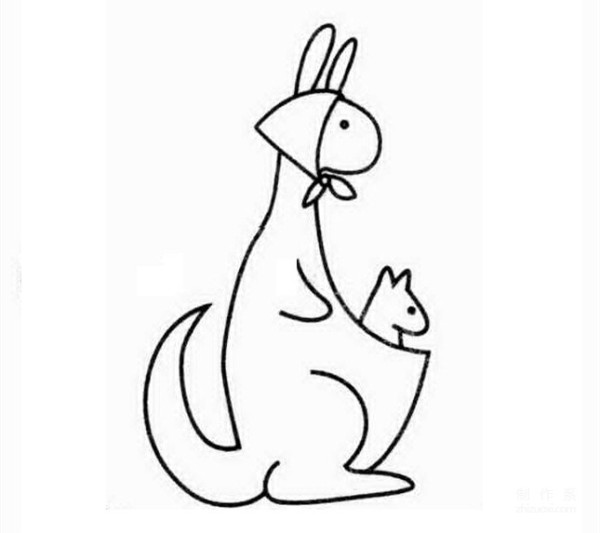 Learn to draw simple drawing, kangaroo