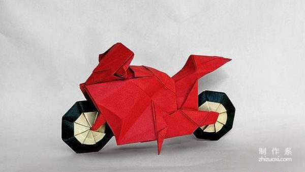 Paper art handmade origami art, Aoki Liang new version of combined origami motorcycle handmade origami drawing tutorial